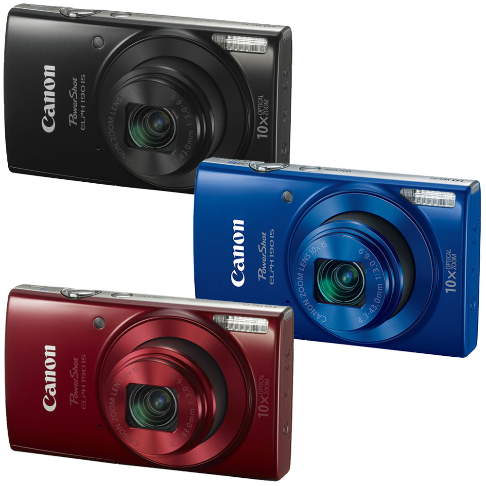 Canon PowerShot ELPH 190 IS Camera 10x Optical Zoom and Built-In Wi-Fi