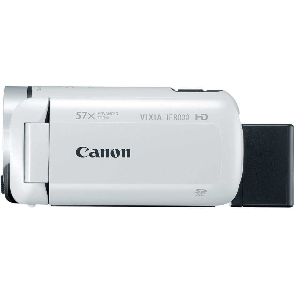 Canon VIXIA HF R800 HD Video Camcorder, White - Top Value Deal