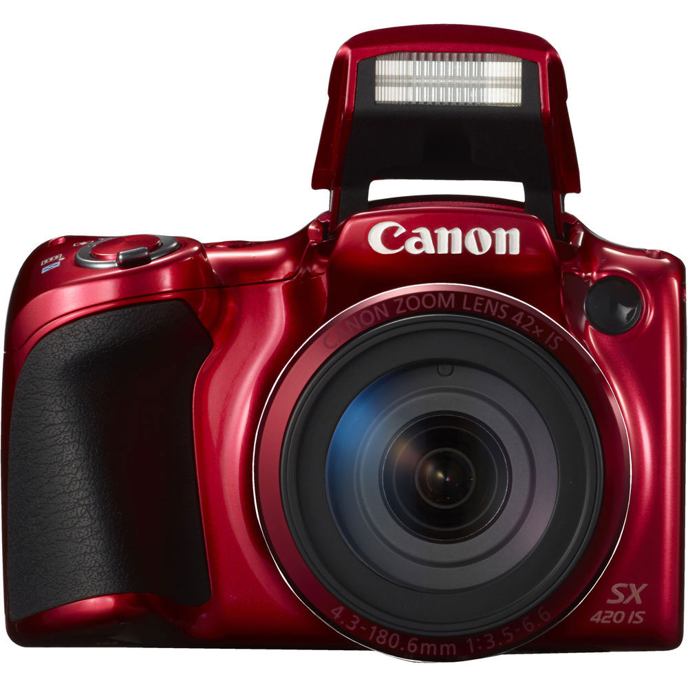  Canon  PowerShot SX420 IS Digital Camera Red  With 42x 