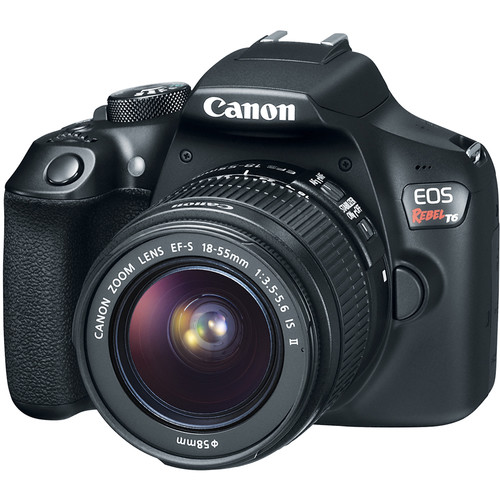 Canon EOS Rebel T6 Digital SLR Camera + 18-55mm EF-S f/3.5-5.6 IS II Lens