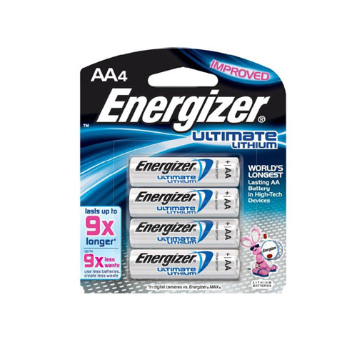 New Energizer Ultimate Lithium AA Batteries 4 Pack Lasts 9X Longer AA ...